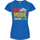 DJ Mode On DJing Music Womens Petite Cut T-Shirt Royal Blue