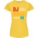 DJ Mode On DJing Music Womens Petite Cut T-Shirt Yellow