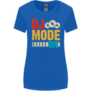 DJ Mode On DJing Music Womens Wider Cut T-Shirt Royal Blue