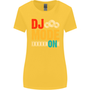 DJ Mode On DJing Music Womens Wider Cut T-Shirt Yellow