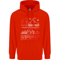 DJ Music Tekno Dance Rave Acid House Childrens Kids Hoodie Bright Red