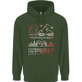DJ Music Tekno Dance Rave Acid House Childrens Kids Hoodie Forest Green