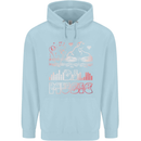 DJ Music Tekno Dance Rave Acid House Childrens Kids Hoodie Light Blue