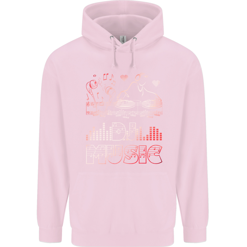 DJ Music Tekno Dance Rave Acid House Childrens Kids Hoodie Light Pink