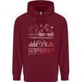 DJ Music Tekno Dance Rave Acid House Childrens Kids Hoodie Maroon