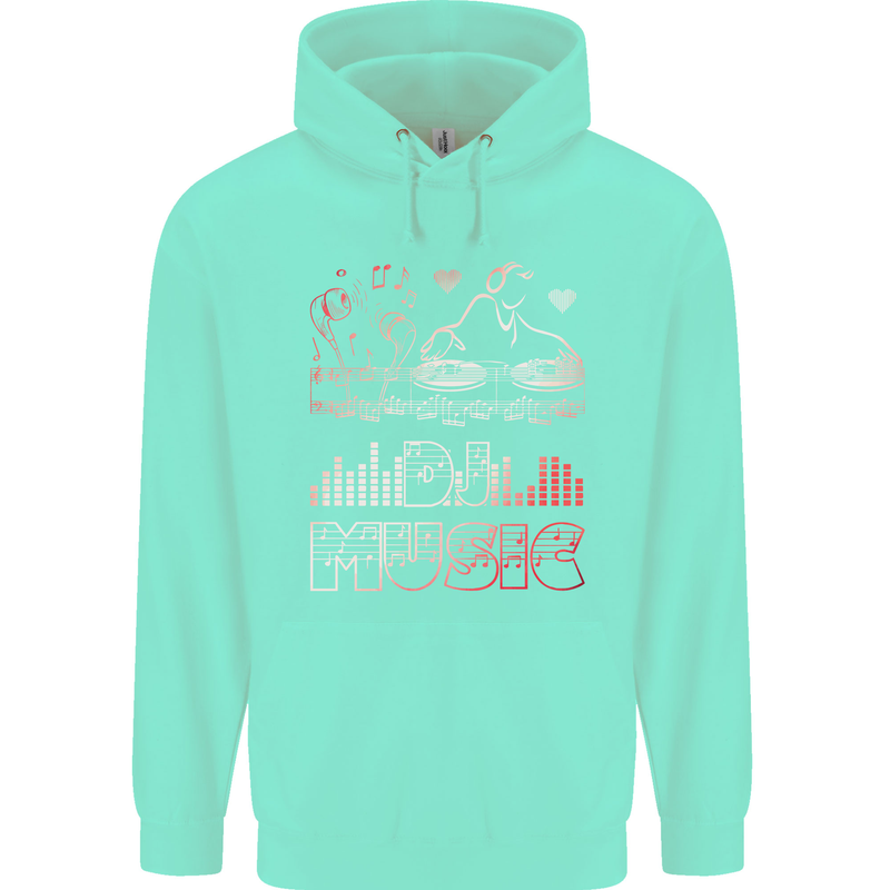 DJ Music Tekno Dance Rave Acid House Childrens Kids Hoodie Peppermint