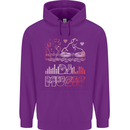 DJ Music Tekno Dance Rave Acid House Childrens Kids Hoodie Purple