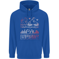 DJ Music Tekno Dance Rave Acid House Childrens Kids Hoodie Royal Blue