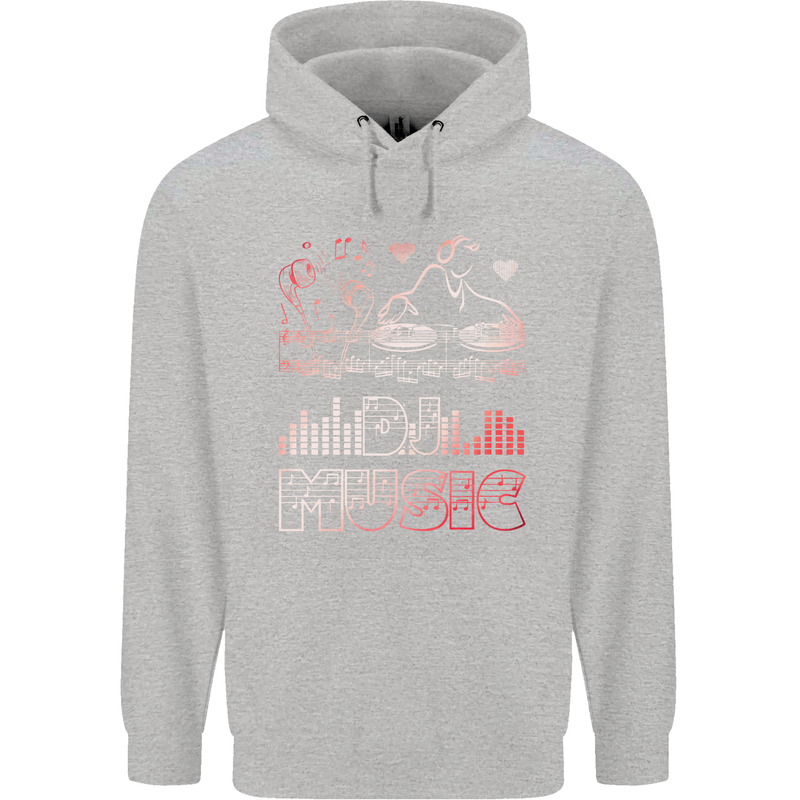 DJ Music Tekno Dance Rave Acid House Childrens Kids Hoodie Sports Grey
