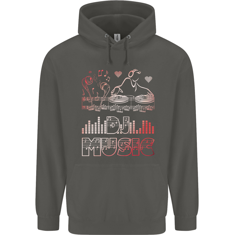 DJ Music Tekno Dance Rave Acid House Childrens Kids Hoodie Storm Grey