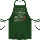 DJ Music Tekno Dance Rave Acid House Cotton Apron 100% Organic Forest Green