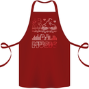 DJ Music Tekno Dance Rave Acid House Cotton Apron 100% Organic Maroon