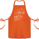DJ Music Tekno Dance Rave Acid House Cotton Apron 100% Organic Orange