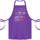 DJ Music Tekno Dance Rave Acid House Cotton Apron 100% Organic Purple
