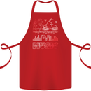 DJ Music Tekno Dance Rave Acid House Cotton Apron 100% Organic Red