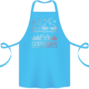 DJ Music Tekno Dance Rave Acid House Cotton Apron 100% Organic Turquoise