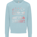 DJ Music Tekno Dance Rave Acid House Kids Sweatshirt Jumper Light Blue