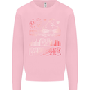 DJ Music Tekno Dance Rave Acid House Kids Sweatshirt Jumper Light Pink