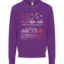 DJ Music Tekno Dance Rave Acid House Kids Sweatshirt Jumper Purple