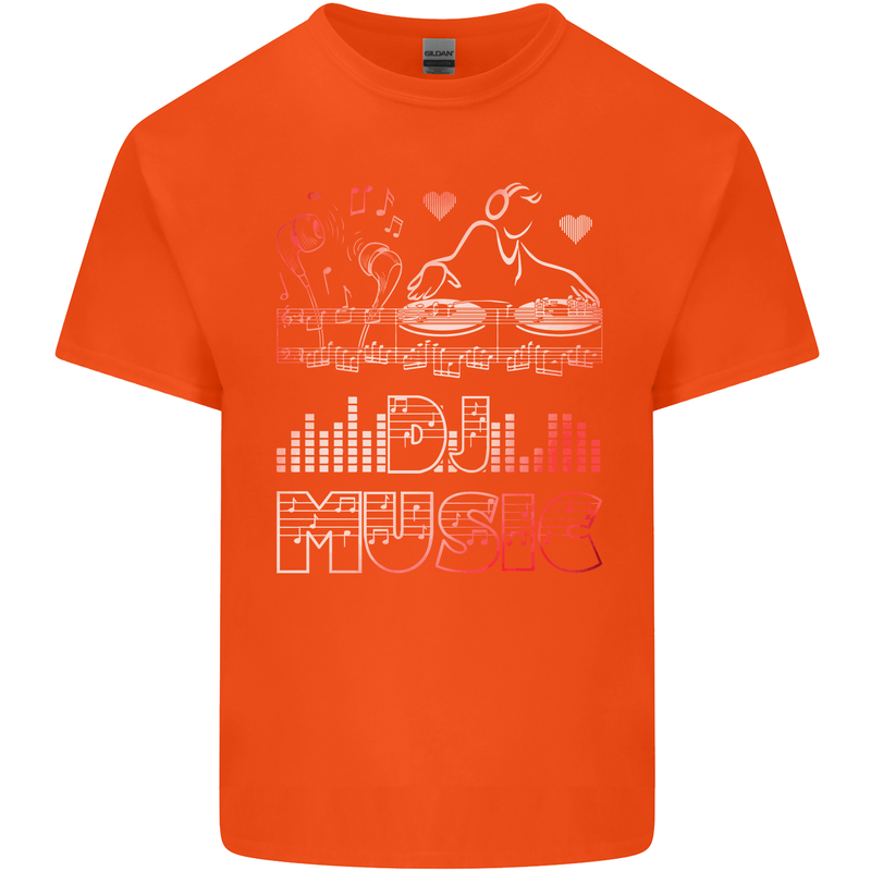 DJ Music Tekno Dance Rave Acid House Kids T-Shirt Childrens Orange