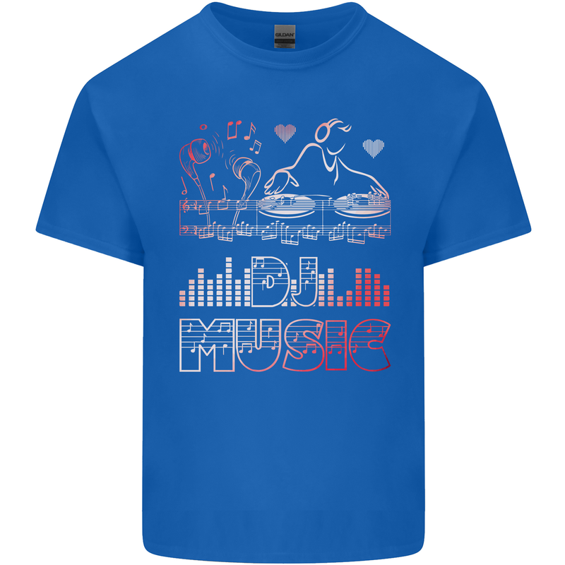 DJ Music Tekno Dance Rave Acid House Kids T-Shirt Childrens Royal Blue