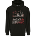 DJ Music Tekno Dance Rave Acid House Mens 80% Cotton Hoodie Black