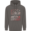 DJ Music Tekno Dance Rave Acid House Mens 80% Cotton Hoodie Charcoal