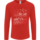 DJ Music Tekno Dance Rave Acid House Mens Long Sleeve T-Shirt Red