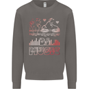 DJ Music Tekno Dance Rave Acid House Mens Sweatshirt Jumper Charcoal
