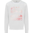 DJ Music Tekno Dance Rave Acid House Mens Sweatshirt Jumper White