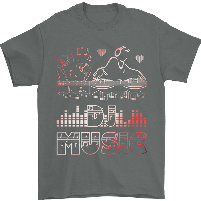 DJ Music Tekno Dance Rave Acid House Mens T-Shirt 100% Cotton Charcoal