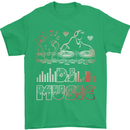 DJ Music Tekno Dance Rave Acid House Mens T-Shirt 100% Cotton Irish Green