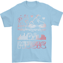 DJ Music Tekno Dance Rave Acid House Mens T-Shirt 100% Cotton Light Blue