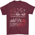 DJ Music Tekno Dance Rave Acid House Mens T-Shirt 100% Cotton Maroon