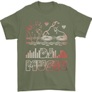 DJ Music Tekno Dance Rave Acid House Mens T-Shirt 100% Cotton Military Green