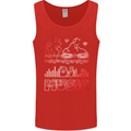 DJ Music Tekno Dance Rave Acid House Mens Vest Tank Top Red