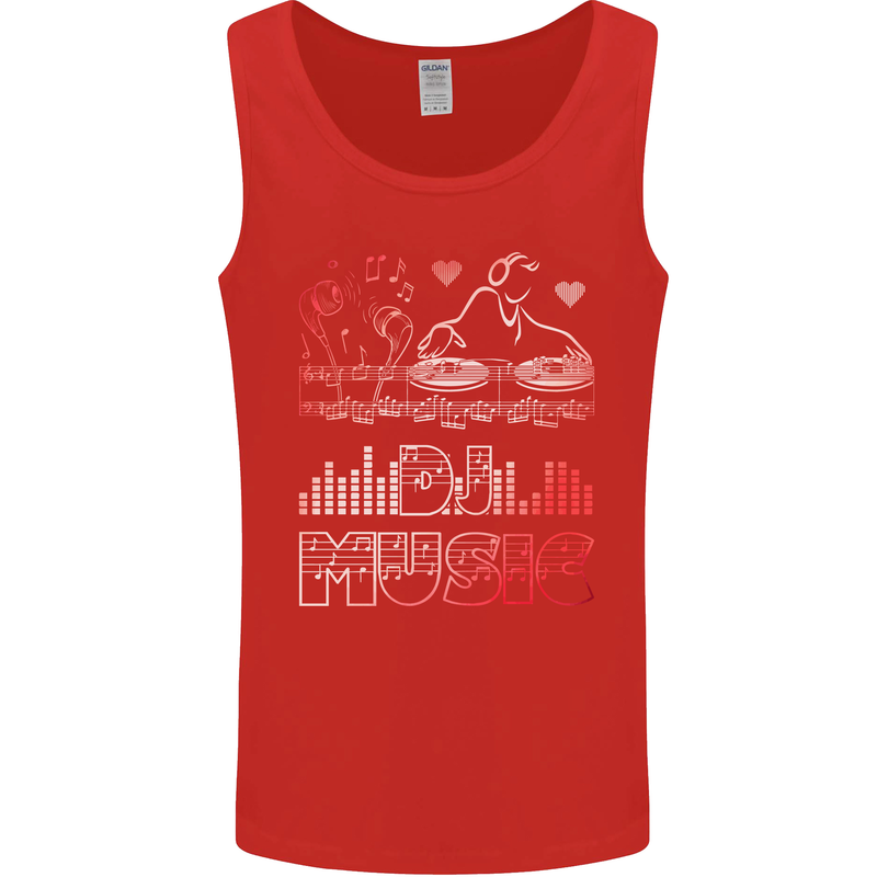 DJ Music Tekno Dance Rave Acid House Mens Vest Tank Top Red