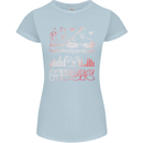 DJ Music Tekno Dance Rave Acid House Womens Petite Cut T-Shirt Light Blue