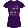 DJ Music Tekno Dance Rave Acid House Womens Petite Cut T-Shirt Purple