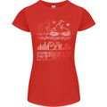 DJ Music Tekno Dance Rave Acid House Womens Petite Cut T-Shirt Red