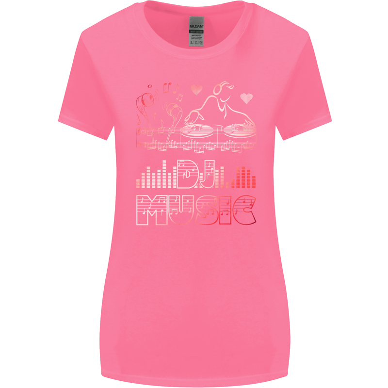DJ Music Tekno Dance Rave Acid House Womens Wider Cut T-Shirt Azalea