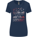 DJ Music Tekno Dance Rave Acid House Womens Wider Cut T-Shirt Navy Blue