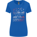 DJ Music Tekno Dance Rave Acid House Womens Wider Cut T-Shirt Royal Blue