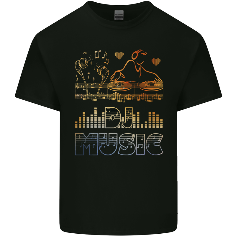 DJ Music Tekno Dance Rave Kids T-Shirt Childrens Black