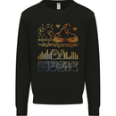 DJ Music Tekno Dance Rave Mens Sweatshirt Jumper Black