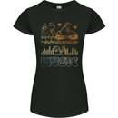 DJ Music Tekno Dance Rave Womens Petite Cut T-Shirt Black