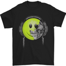 DJ Skull Dance Music DJing Skull Headphones Mens T-Shirt Cotton Gildan Black