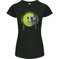 DJ Skull Dance Music DJing Skull Headphones Womens Petite Cut T-Shirt Black