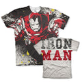 Iron Man comic men's t-shirt allover print multi coloured top marvel superhero