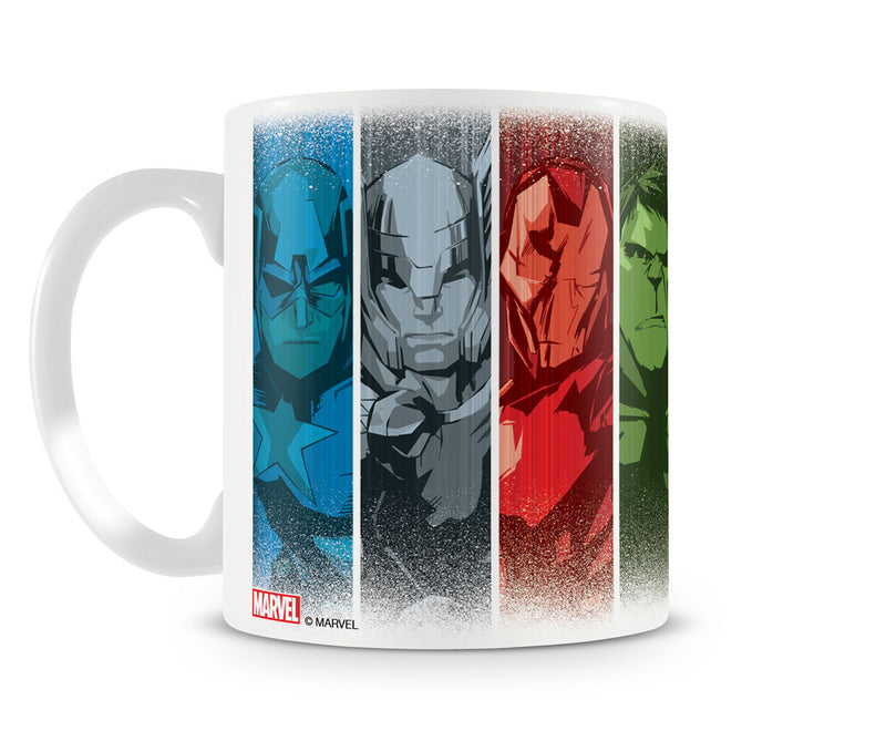The avengers heroes film superheroes action white coffee mug cup